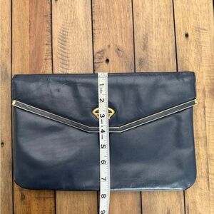Vintage Genuine Leather Etienne Aigner Navy Blue Clutch
